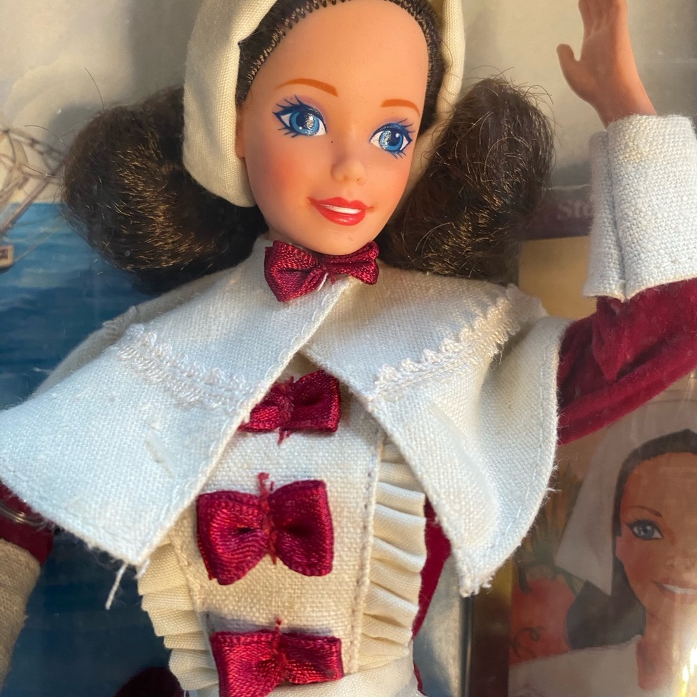1994 Vintage Pilgrim Barbie Doll Mattel NRFB 12577 Amercican Stories collection